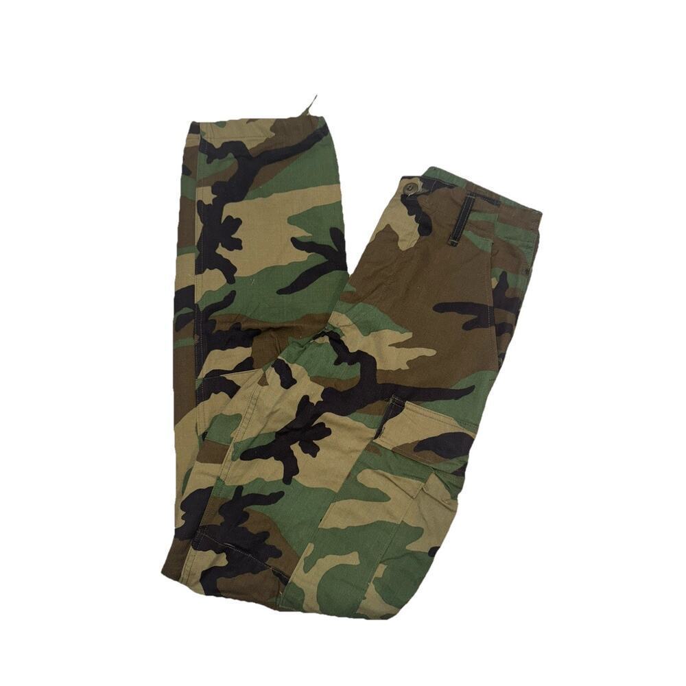 US Army Woodland Camo BDU Cargo Pants X-Small Regular 29-32x27
